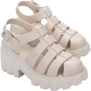 Melissa - Womens Megan Ad Platform, size 5 US womens, color cream.